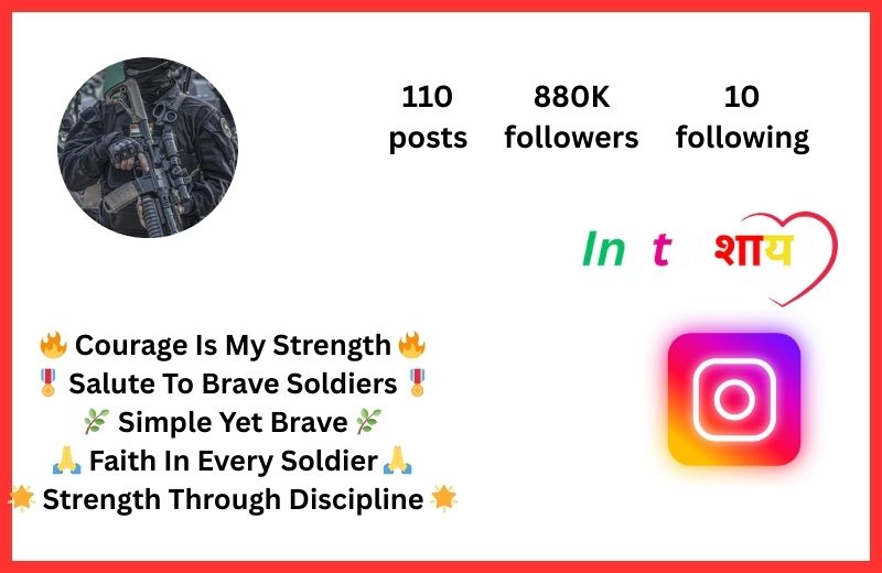 Dream Indian Army Bio For Instagram